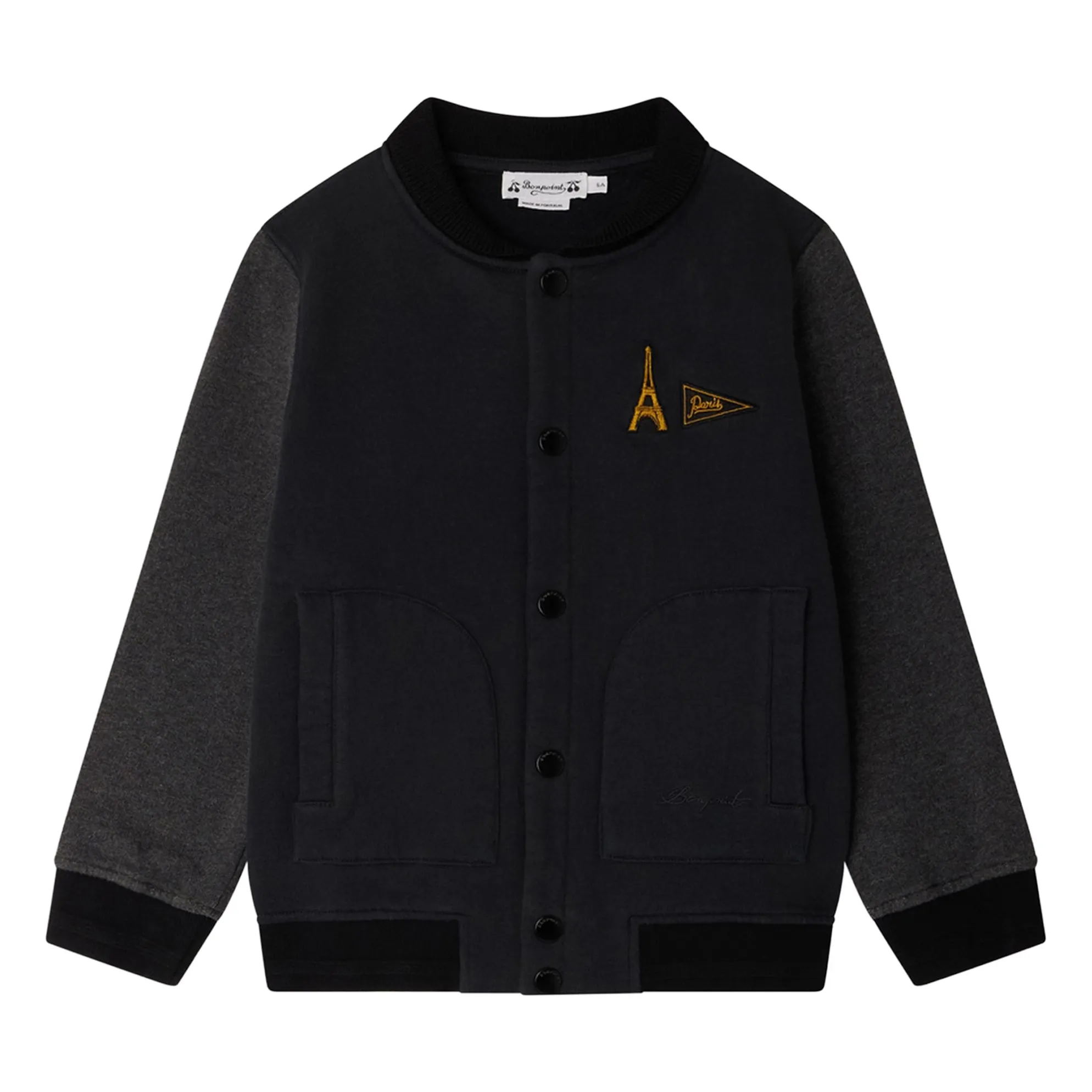 Bonpoint Boys Black Jaber Organic Cotton Jacket