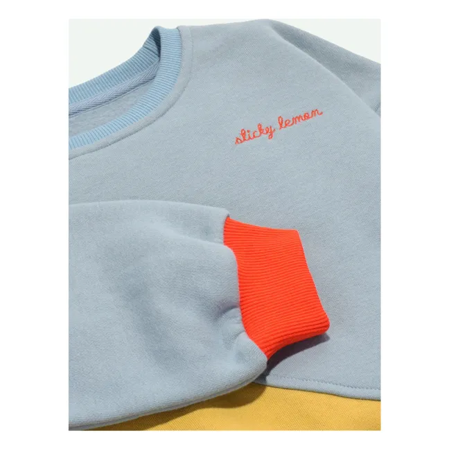 Colorblock-Sweatshirt | Blau