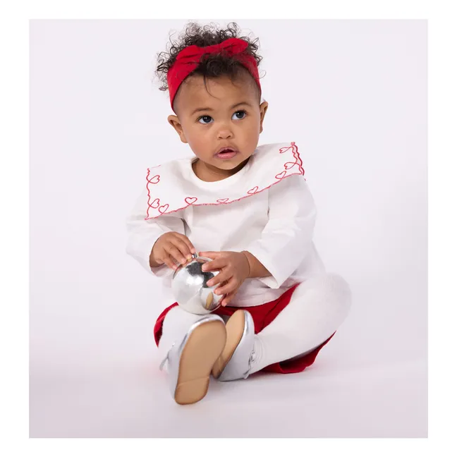 Blouse Grand Col Popeline Coton Bio | Blanc