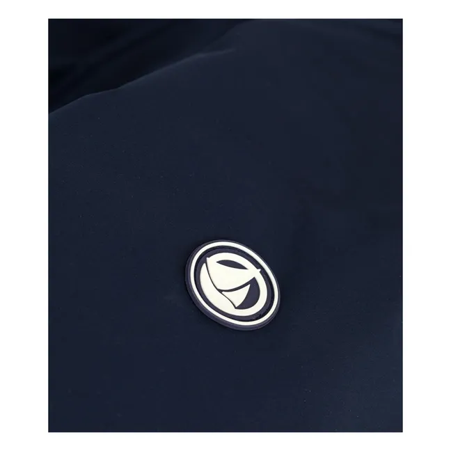 Parka Mi Longue Unie | Bleu marine