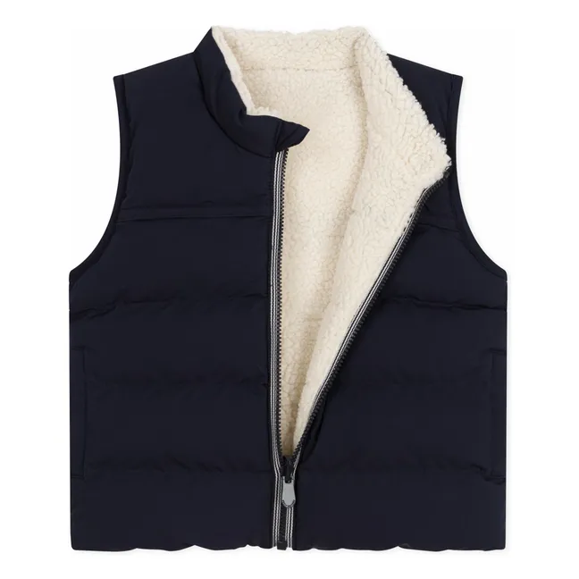 Ärmellose Daunenjacke mit Logo | Navy