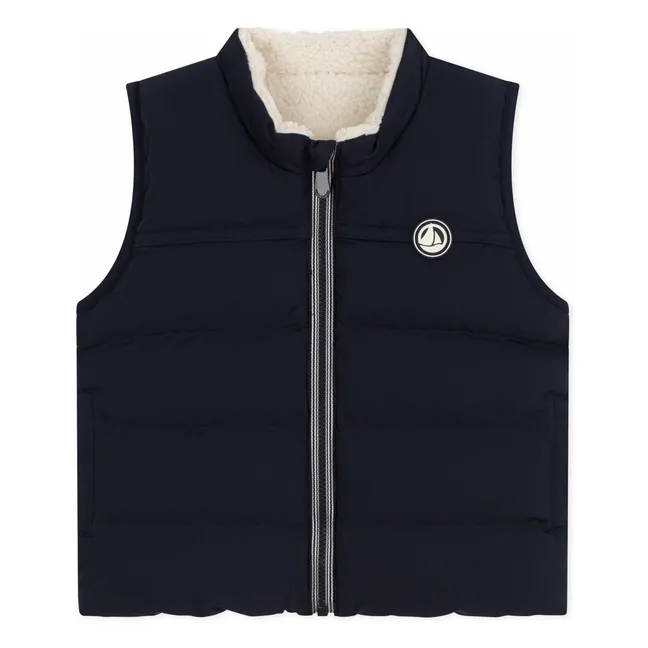 Doudoune Sans Manches Logo | Bleu marine