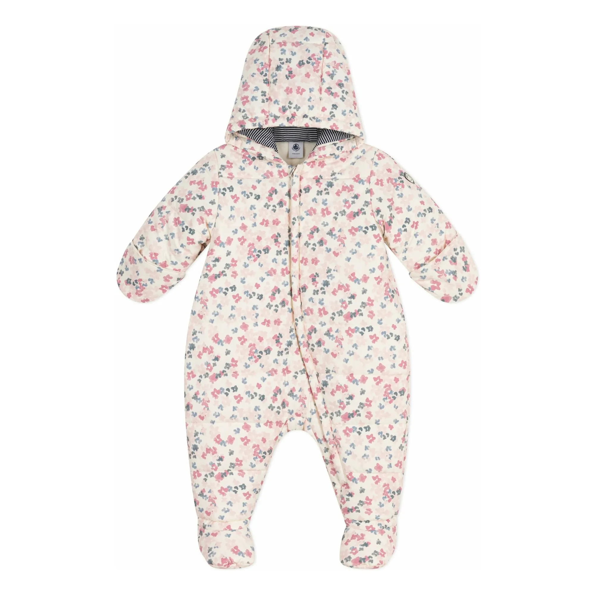 Petit Bateau Ecru Pilote Fleuri