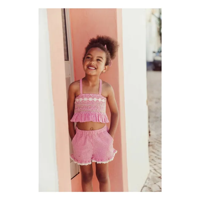 Pantalones cortos de algodón ecológico Vallaloid | Rosa Bombón