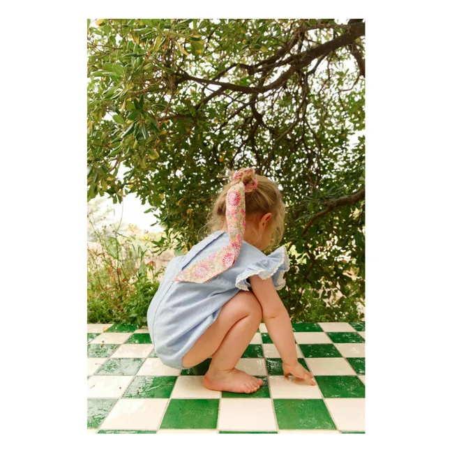 Barboteuse Nusha Coton Bio | Bleu ciel