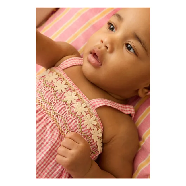 Francesca Organic Cotton romper | Candy pink