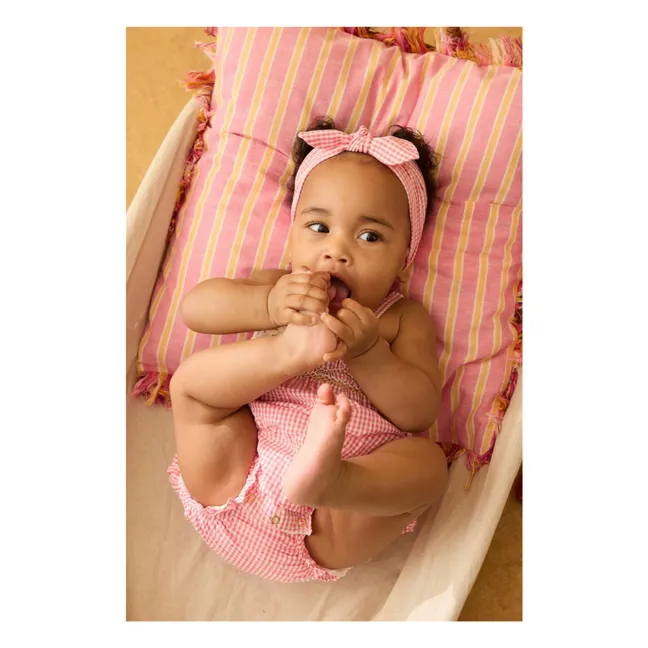 Francesca Organic Cotton romper | Candy pink