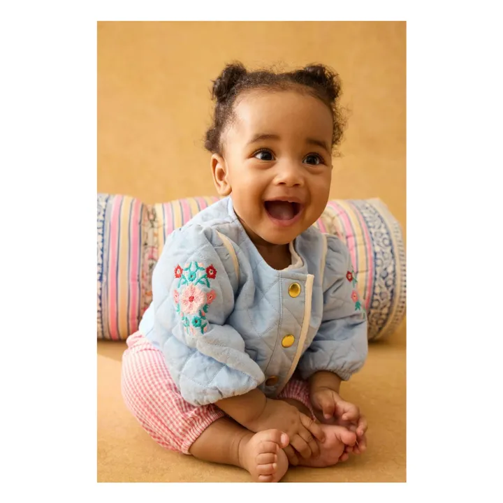 Veste Joulia Coton Bio | Bleu ciel- Image produit n°7