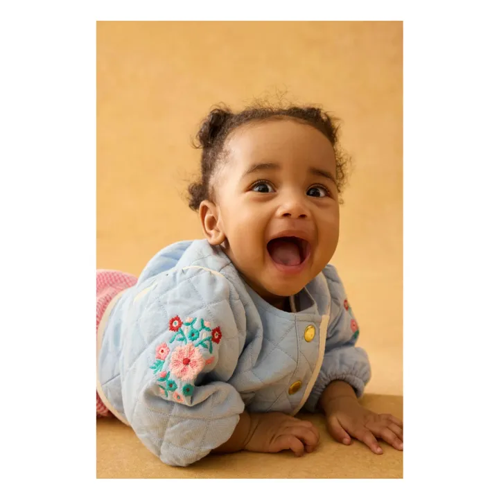 Veste Joulia Coton Bio | Bleu ciel- Image produit n°6