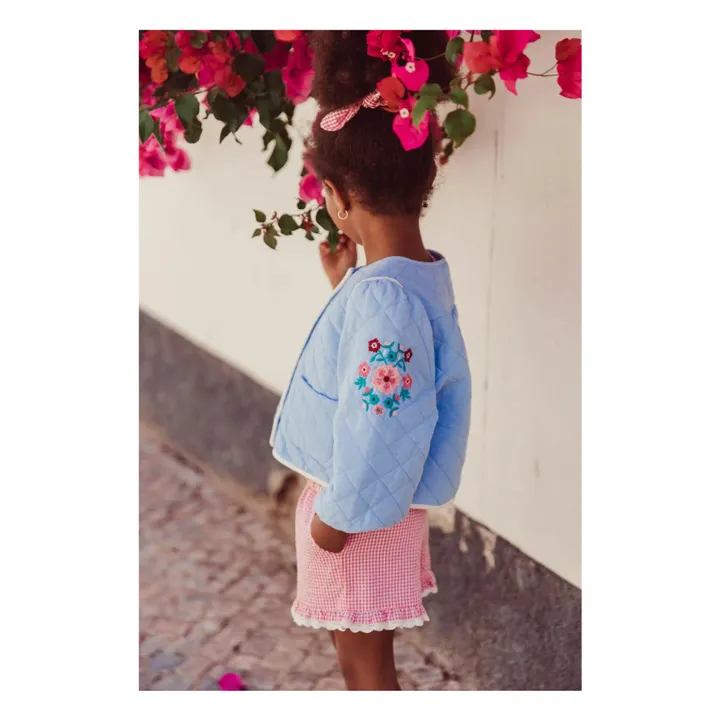 Veste Joulia Coton Bio | Bleu ciel- Image produit n°4
