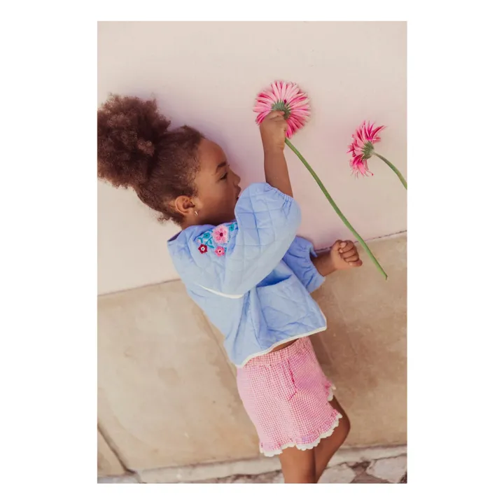 Veste Joulia Coton Bio | Bleu ciel- Image produit n°3