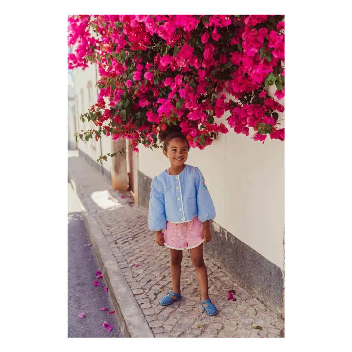 Veste Joulia Coton Bio | Bleu ciel- Image produit n°1