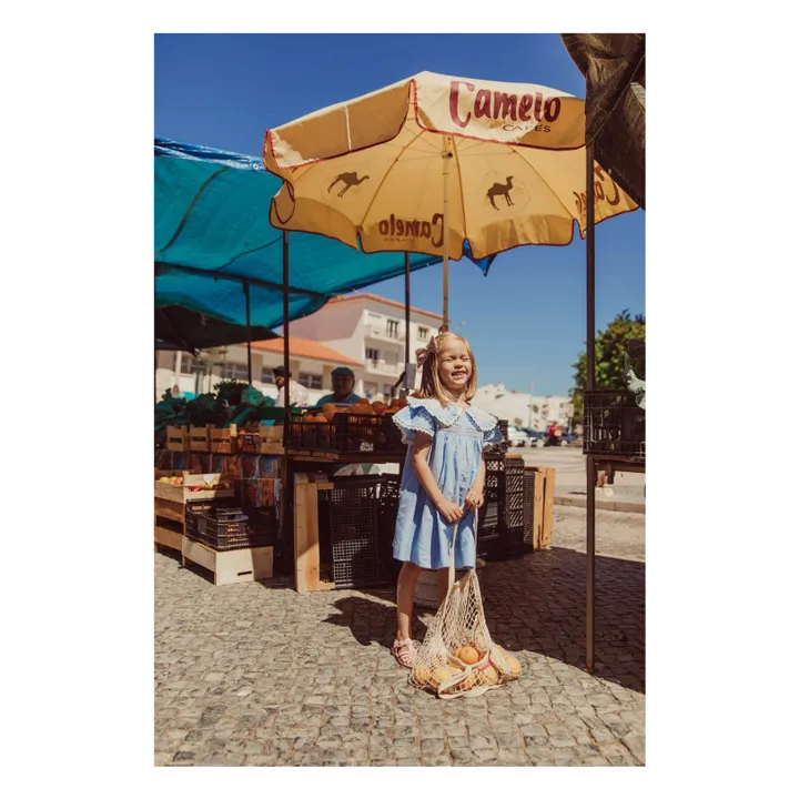 Robe Nalina Chambray Coton Bio | Bleu ciel- Image produit n°4