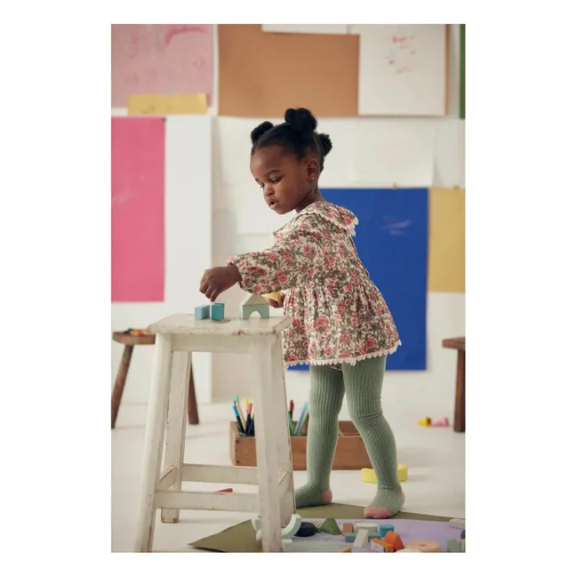 Robe India Fleurie | Ecru