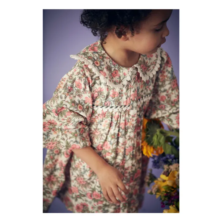 Vestido de gasa de algodón Marlotta | Rosa- Imagen del producto n°3