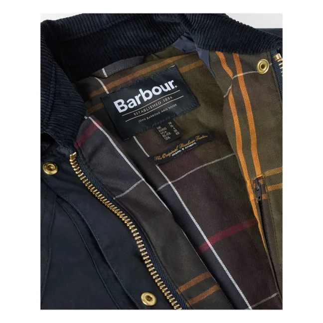 Waxed Beadnell Jacket | Navy