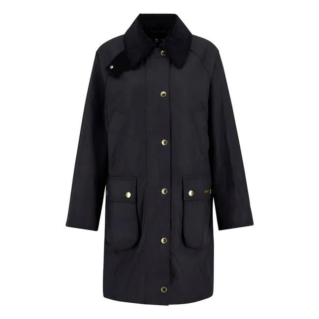 Veste Longue Beadnell Cirée | Noir