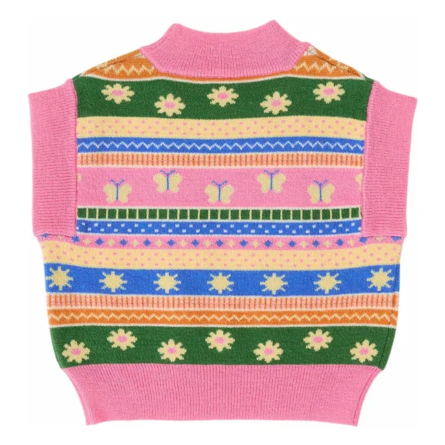 Flutter By Sleeveless Sweater | Pink