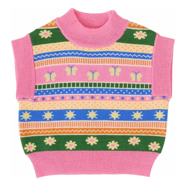 Flutter By Sleeveless Sweater | Pink