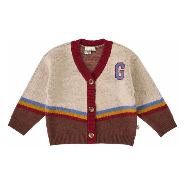 Varsity Cardigan | Brown