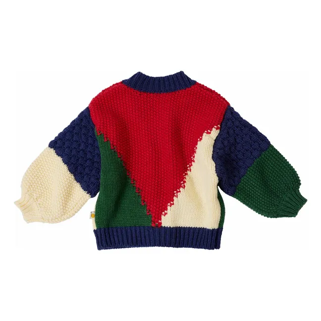 Color Block Cardigan | Navy blue