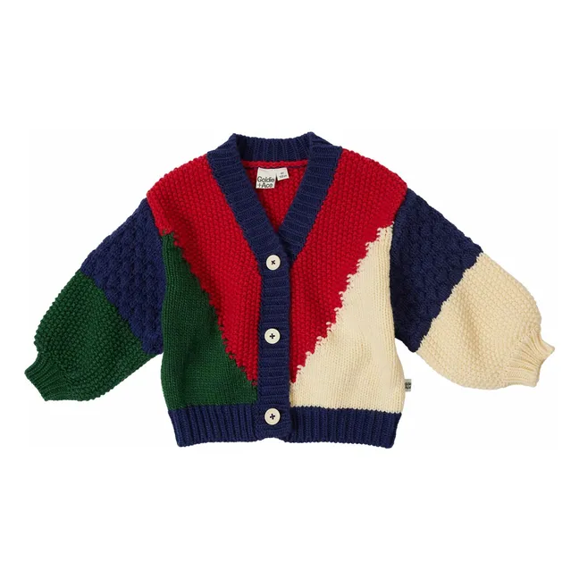 Color Block Cardigan | Navy blue