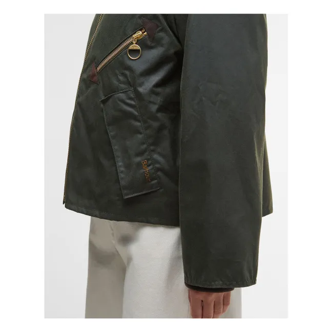 Arlene Waxed Jacket | Dunkelgrün