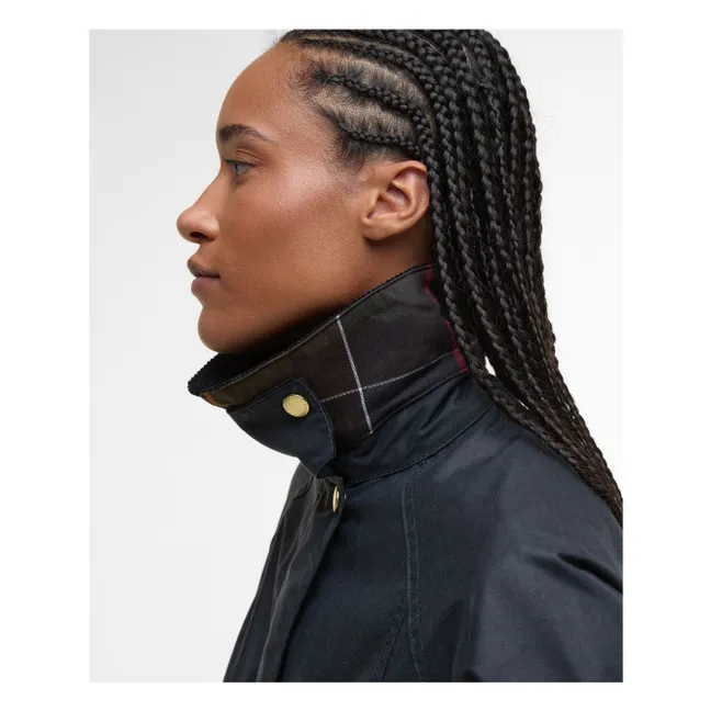 Waxed Beadnell Jacket | Navy