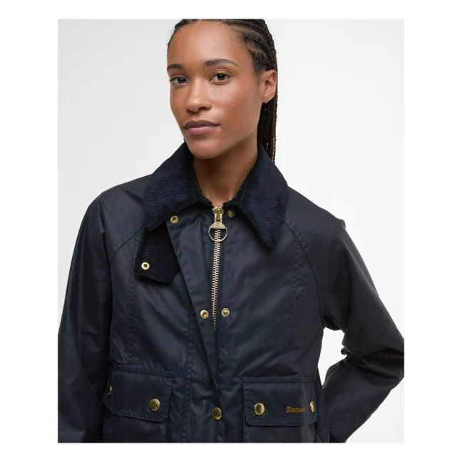 Waxed Beadnell Jacket | Navy