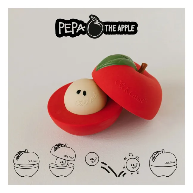 Balle sonore 3 en 1 Pepa la Pomme | Rouge