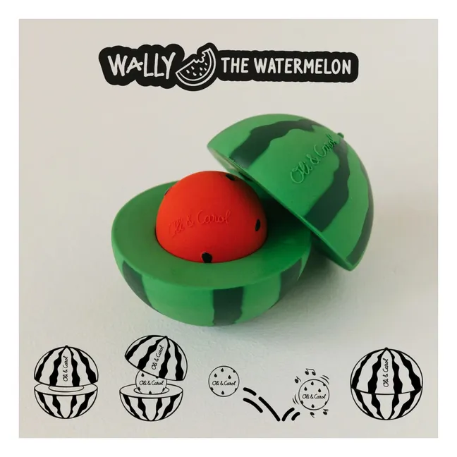 Balle sonore 3 en 1 Wally la Pastèque | Vert