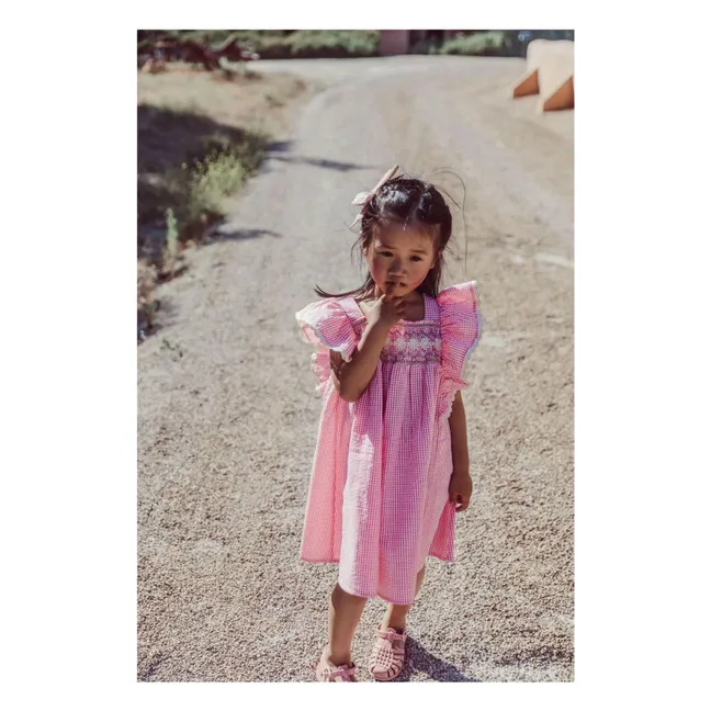 Robe Martine Coton Bio | Rose bonbon