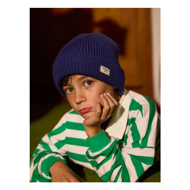 Bonnet Laine Mérinos | Bleu marine