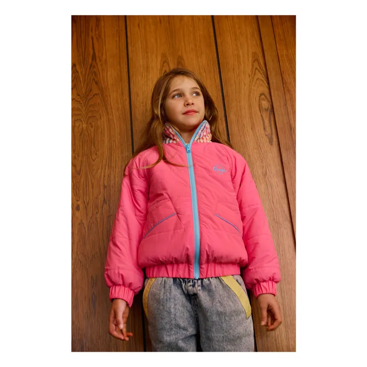 Blouson Réversible Rainbow Gingham | Rose- Image produit n°1