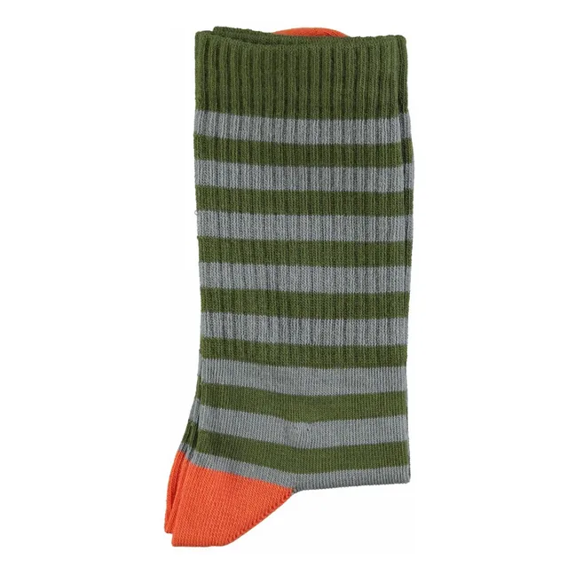Chaussettes Rayées | Vert