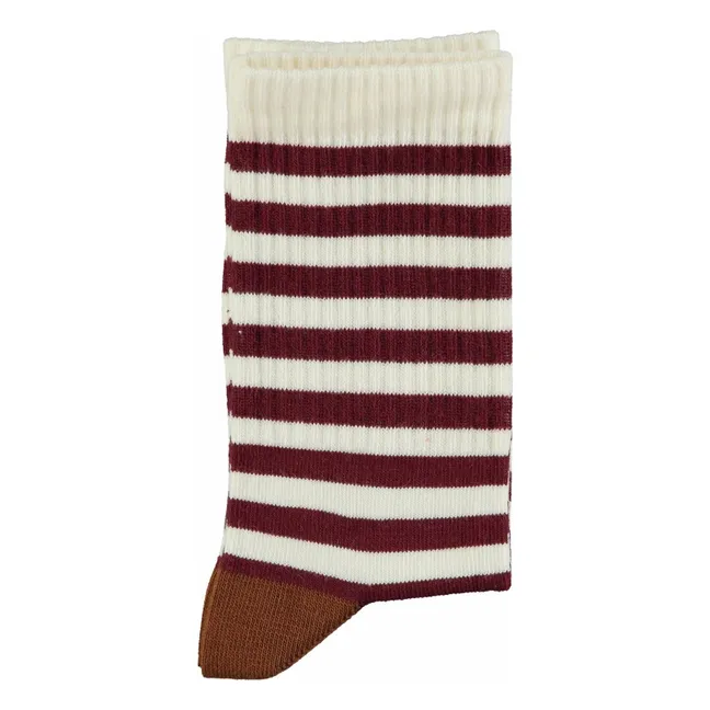 Chaussettes Rayées | Ecru