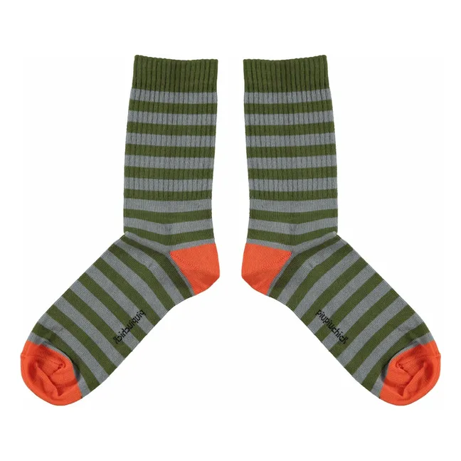 Chaussettes Rayées | Vert