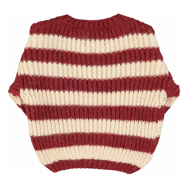 Pull Rayé Laine | Bordeaux