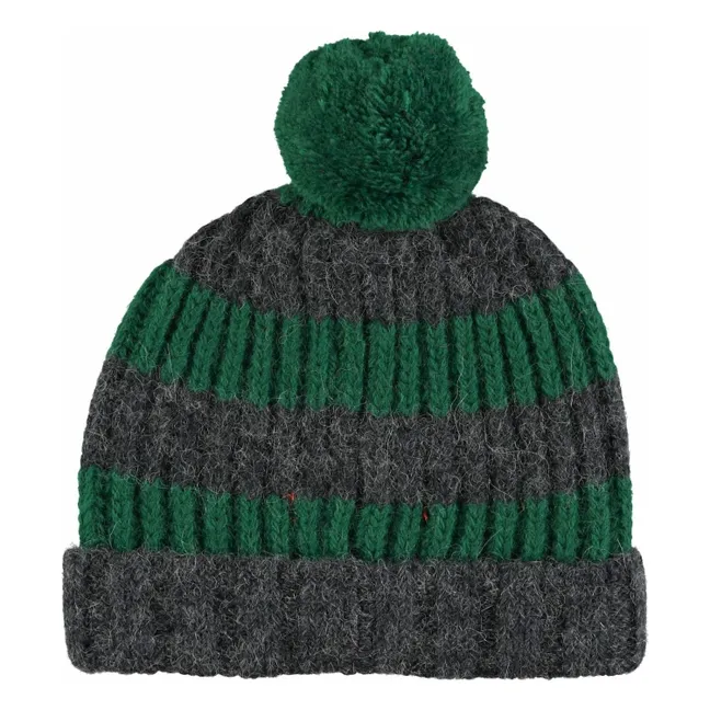 Gorro de lana a rayas | Gris Oscuro