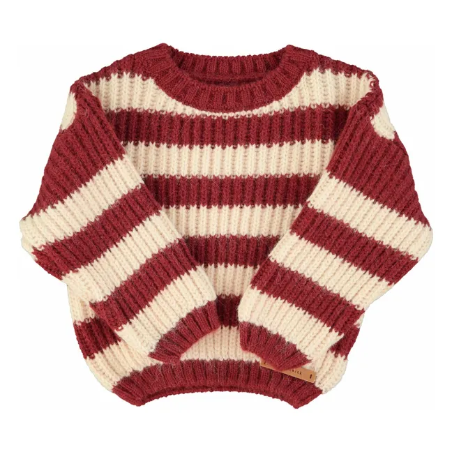 Pull Rayé Laine | Bordeaux