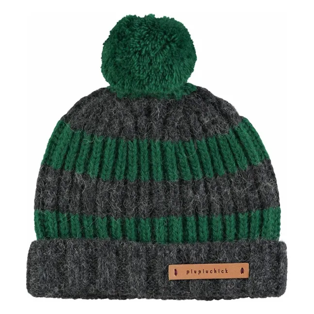 Gorro de lana a rayas | Gris Oscuro