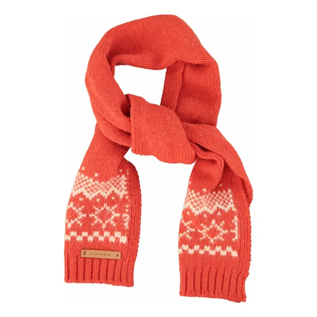 Echarpe Jacquard Laine | Rouge