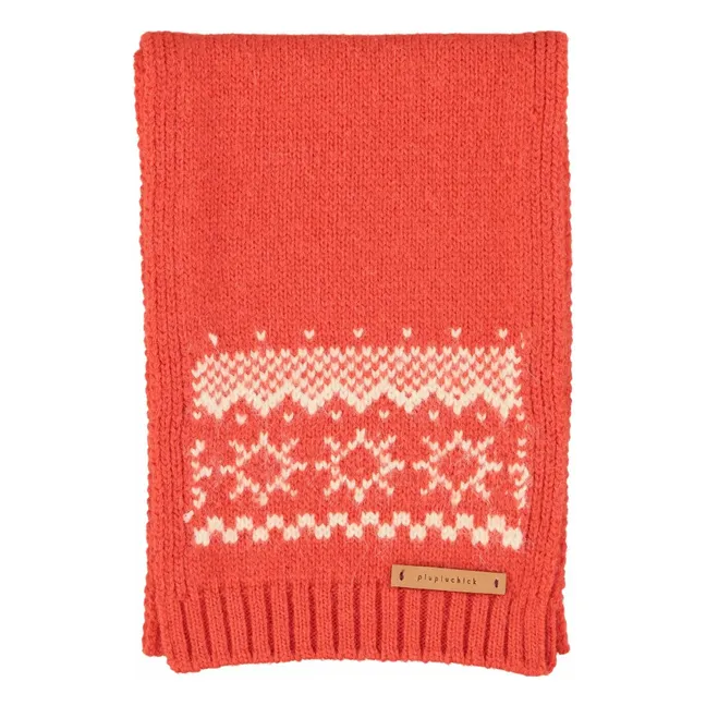 Echarpe Jacquard Laine | Rouge
