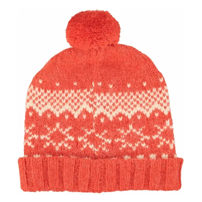 Gorro de lana jacquard | Rojo