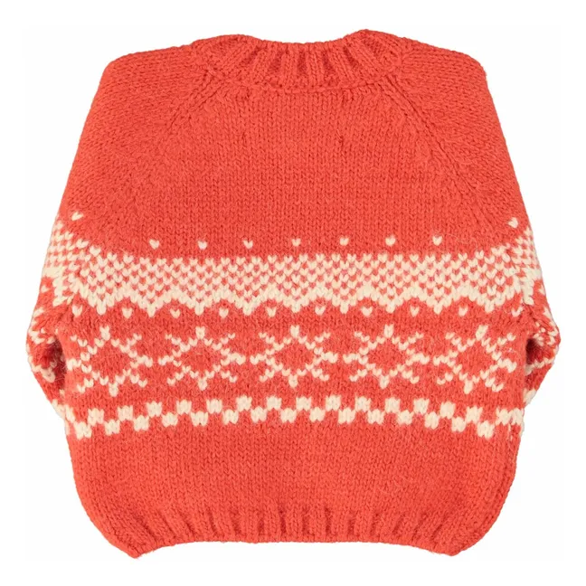 Pull Jacquard Laine | Rouge