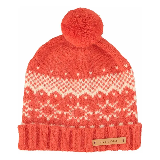 Gorro de lana jacquard | Rojo