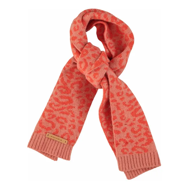 Bufanda de lana de leopardo | Rosa