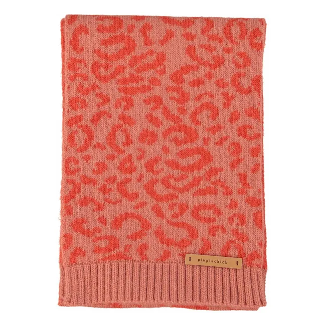 Bufanda de lana de leopardo | Rosa