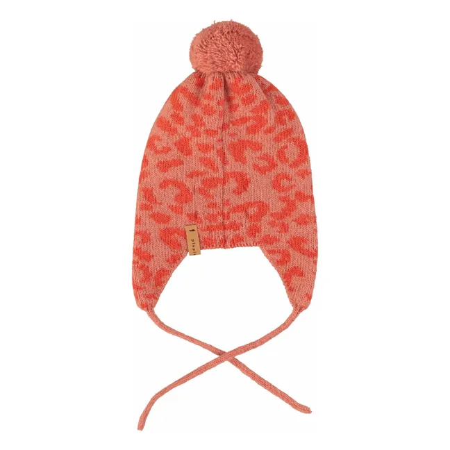 Gorro de lana de leopardo | Rosa