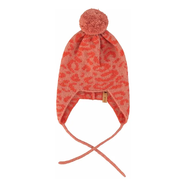Gorro de lana de leopardo | Rosa